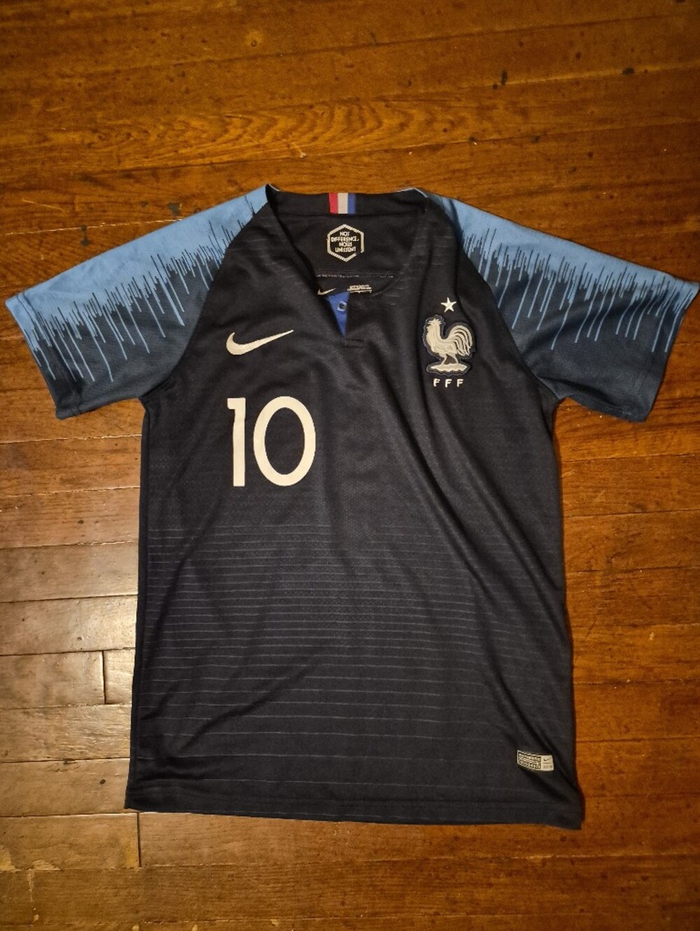 Nike Men’s France National Team No.10 Mbappe Blue Soccer Jersey Mens Sz Small